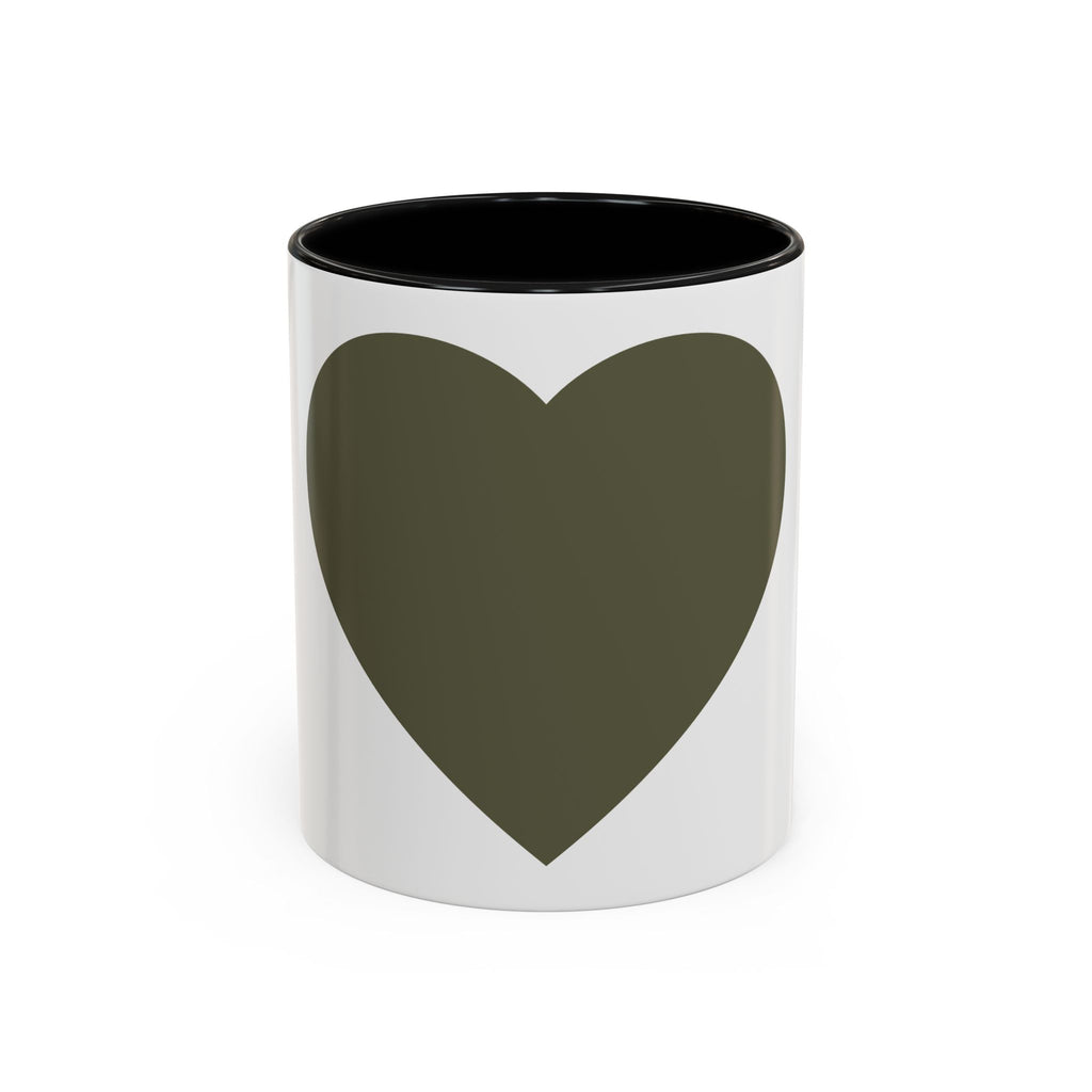 Taza de café con asa e interior de color (11, 15 oz)
