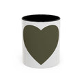 Taza de café con asa e interior de color (11, 15 oz)