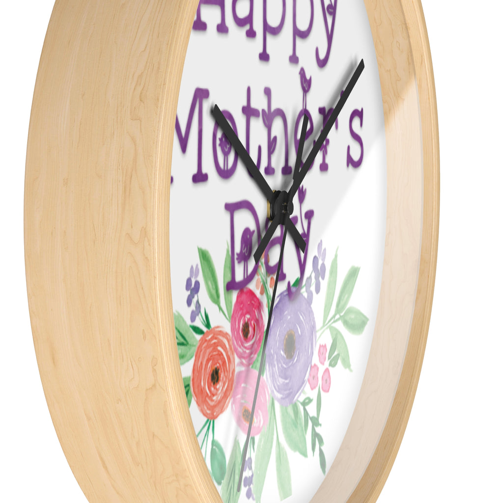 Reloj de pared floral para el Día de la Madre | Decoración para el Día de la Madre, Reloj floral
