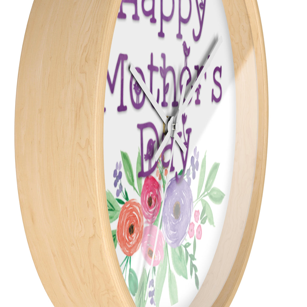 Reloj de pared floral para el Día de la Madre | Decoración para el Día de la Madre, Reloj floral