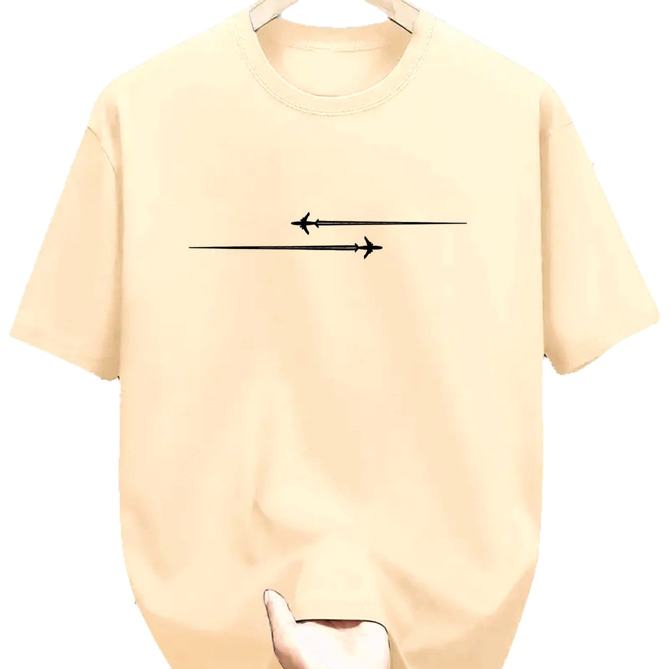 Camiseta deportiva de cuello redondo cómoda con estampado.