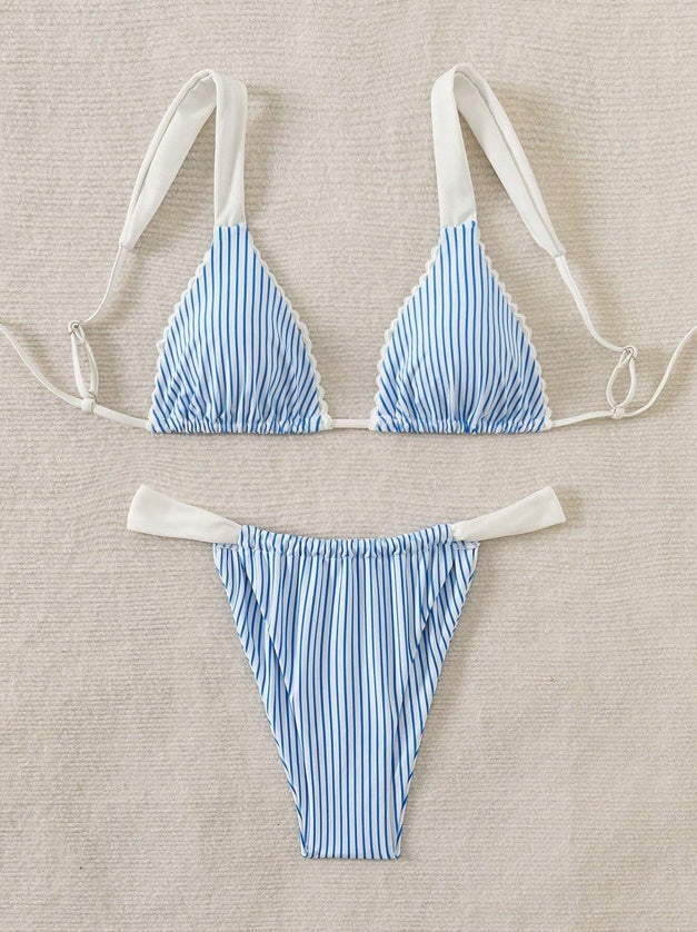 Traje de baño informal de dos piezas para mujer P288-10