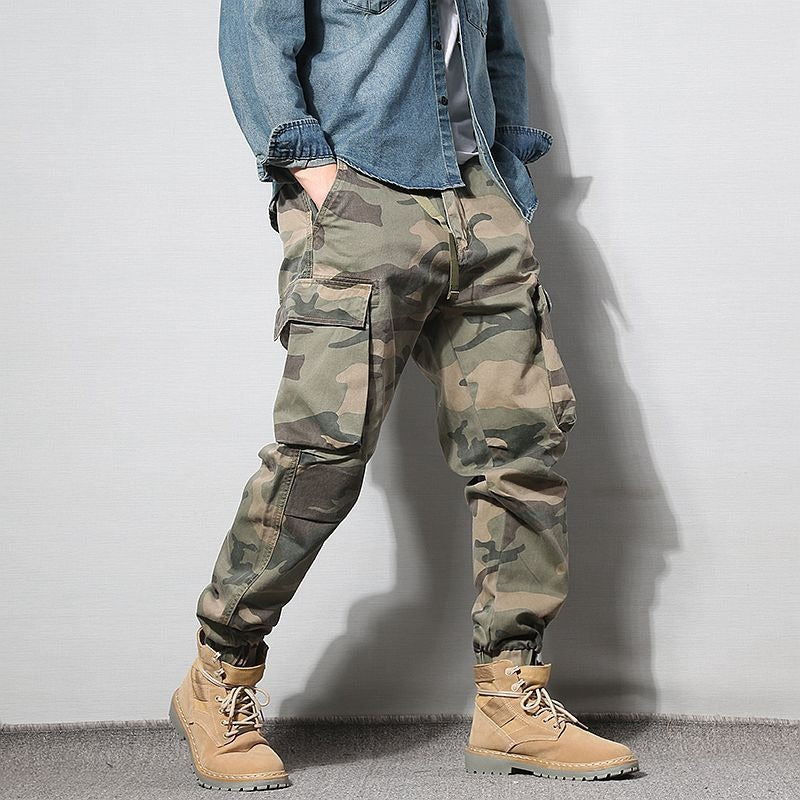 Pantalones Cargo Multibolsillos Americanos de Moda para Hombre