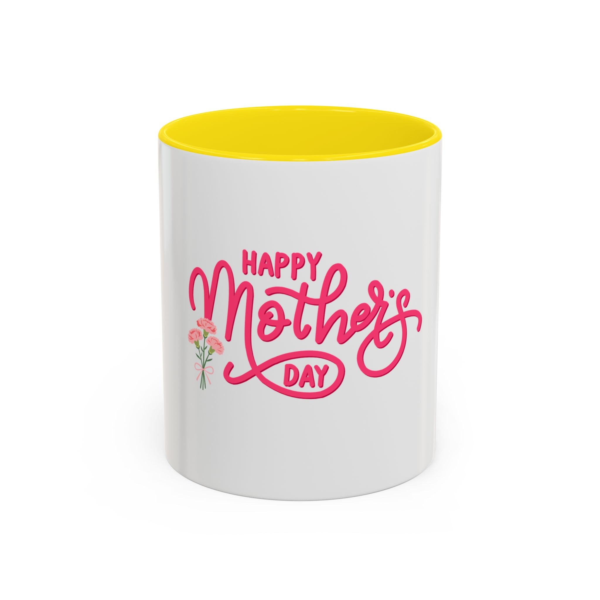 Taza de café "Feliz Día de la Madre" – Regalo floral para el Día de la Madre (11/15 oz)