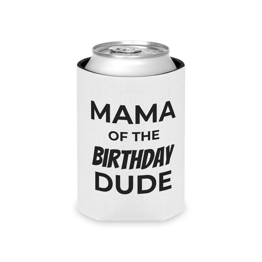 Enfriador de latas para mamá del cumpleañero - Divertido koozie de bebida para fiesta de cumpleaños