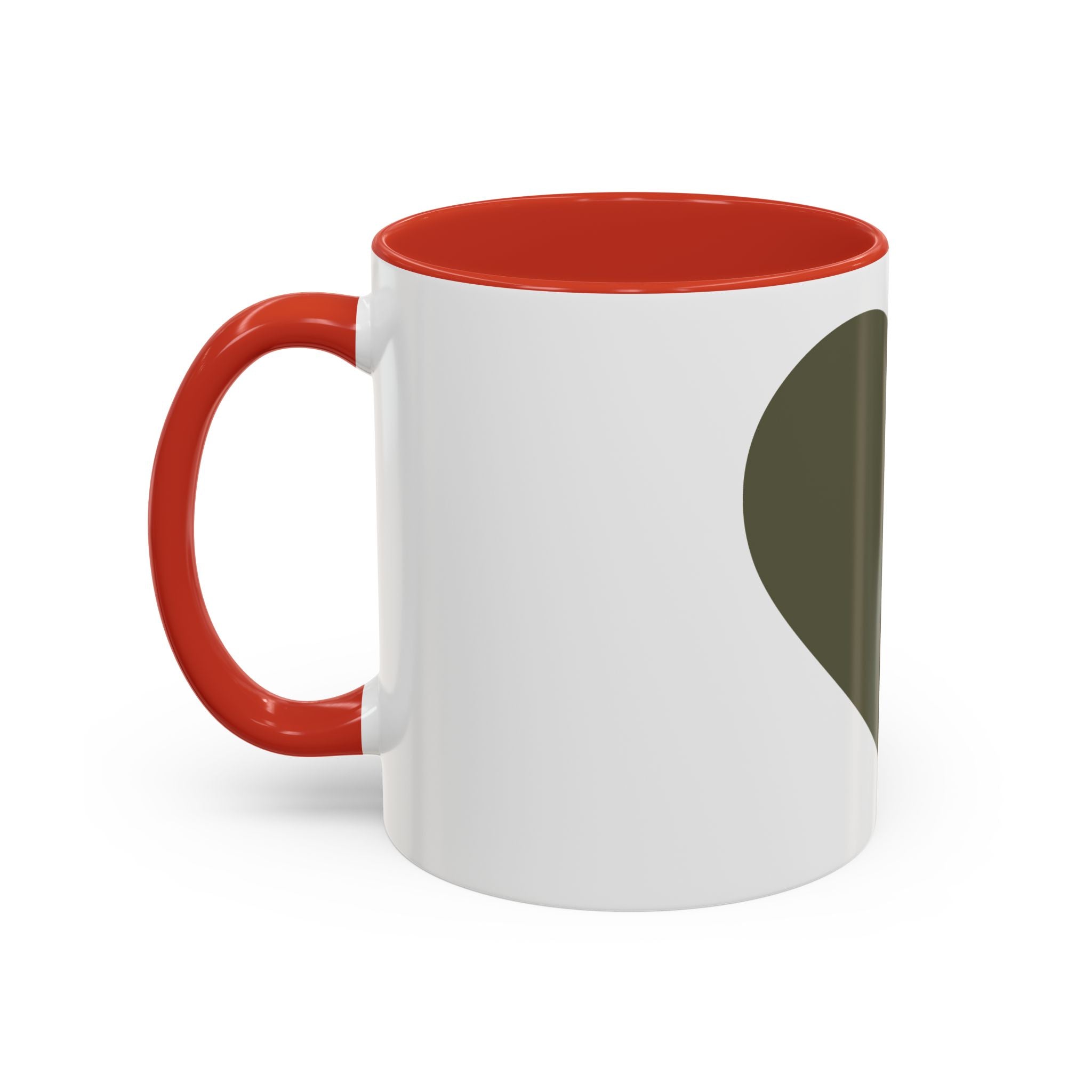 Taza de café con asa e interior de color (11, 15 oz)