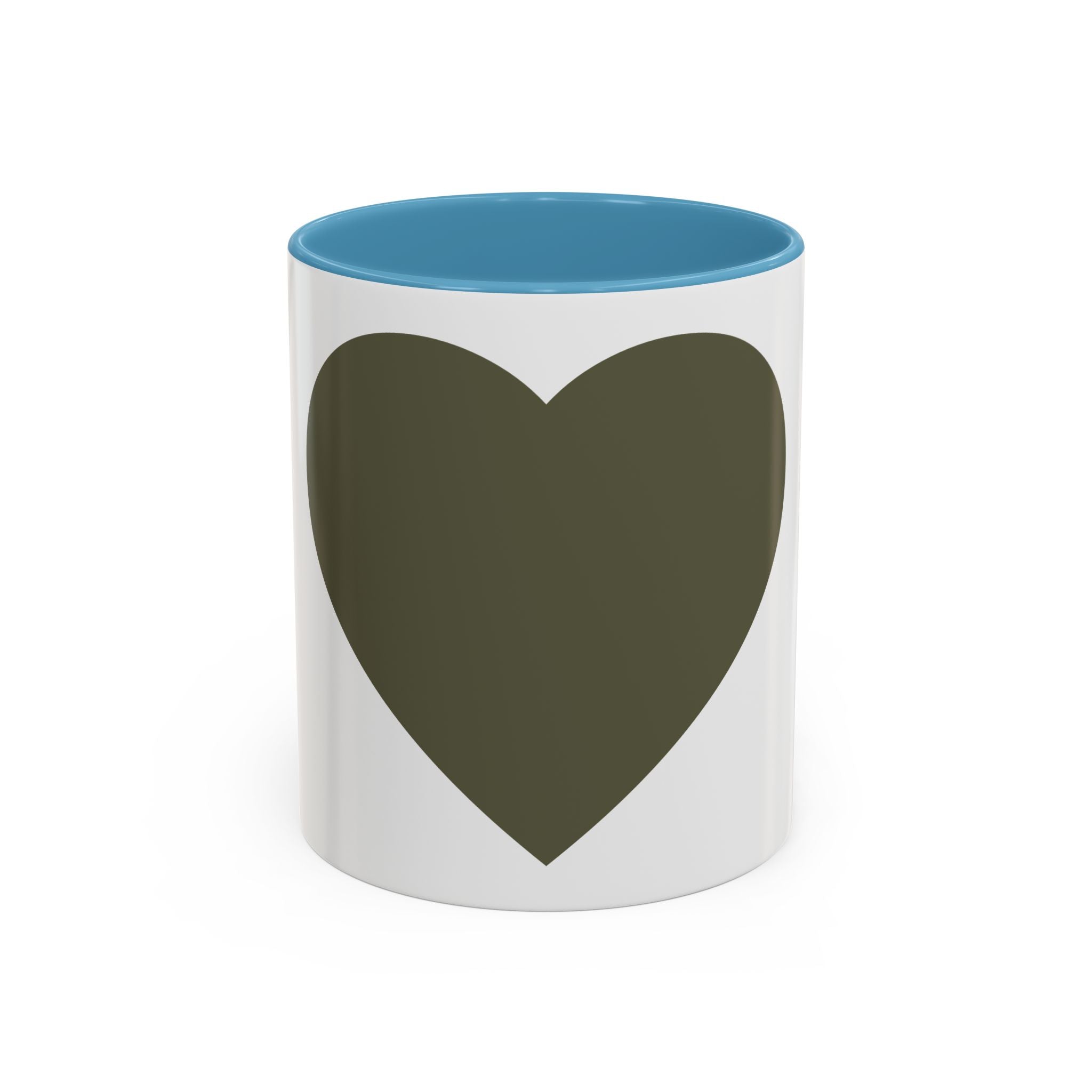 Taza de café con asa e interior de color (11, 15 oz)