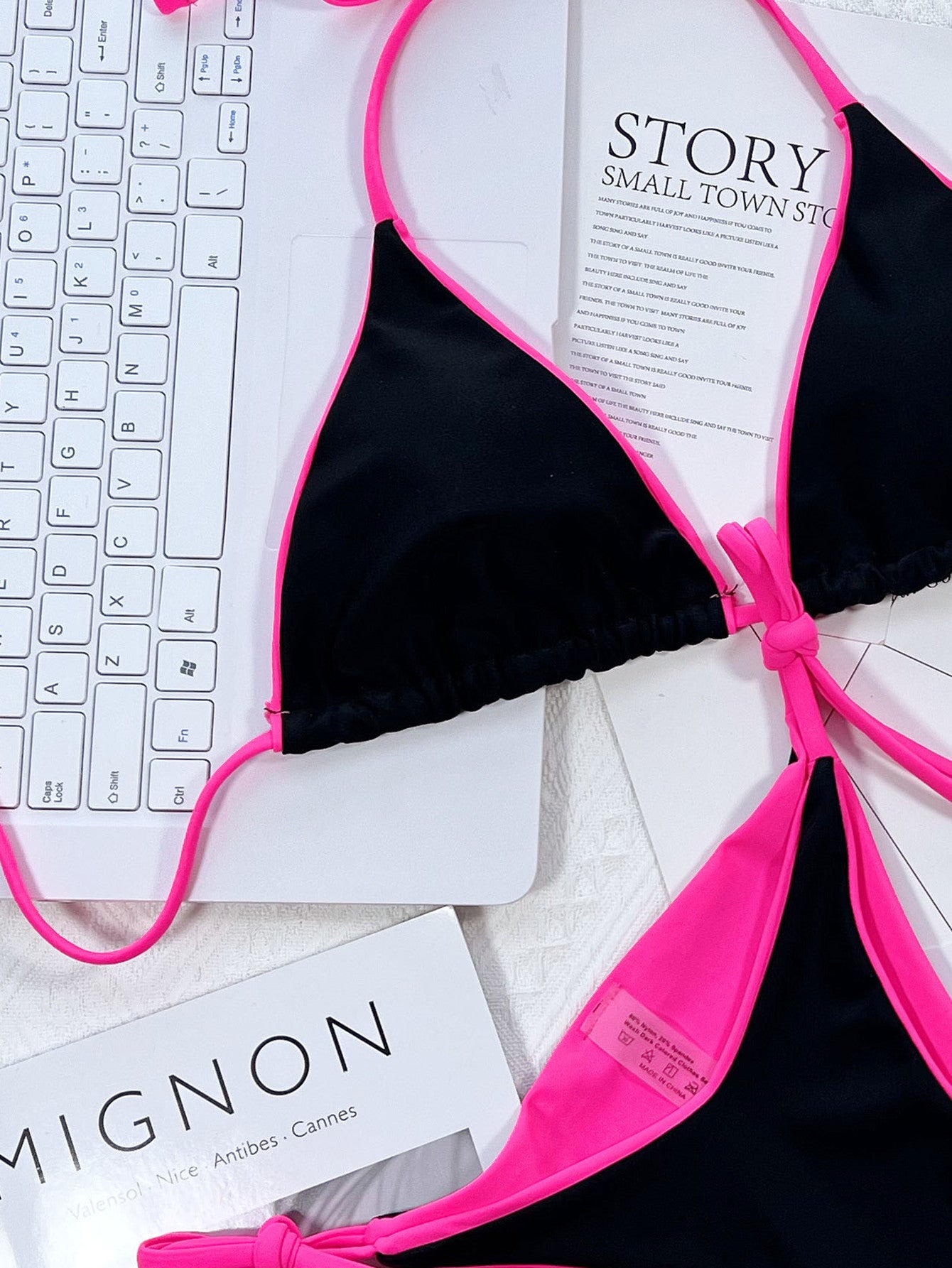 Bikini de mujer con almohadilla para el pecho y parte inferior dividida