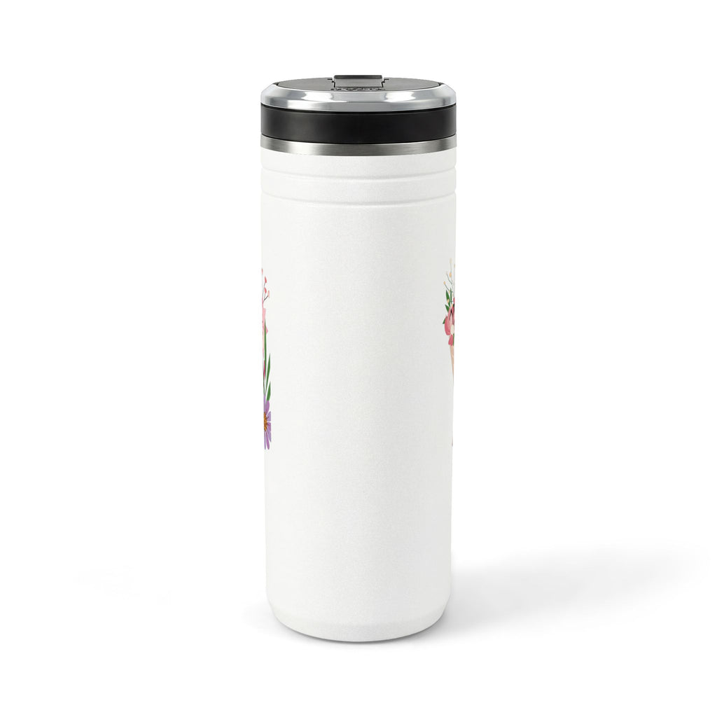 Vaso térmico con diseño floral del Día de la Madre | Popote de 24 oz