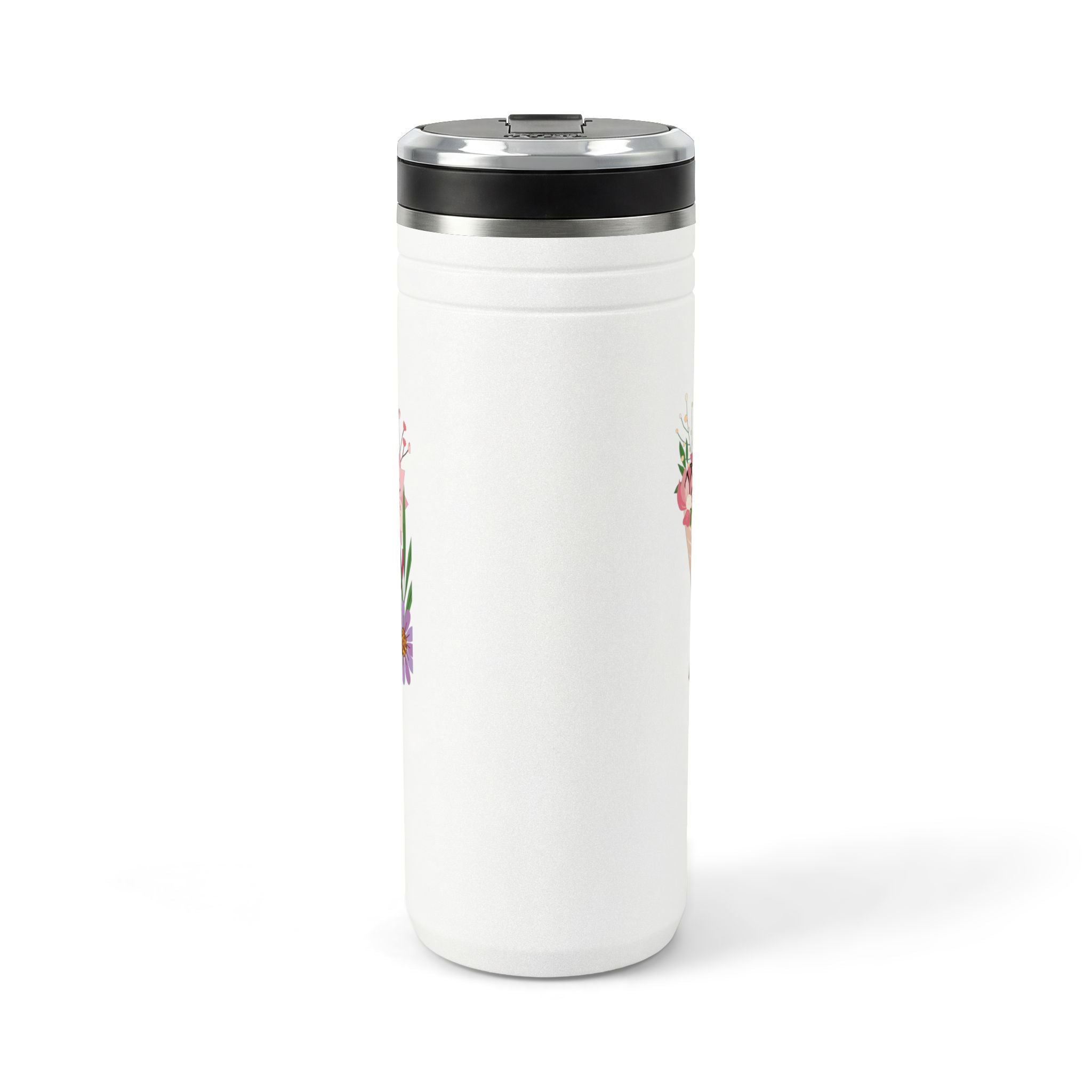 Vaso térmico con diseño floral del Día de la Madre | Popote de 24 oz