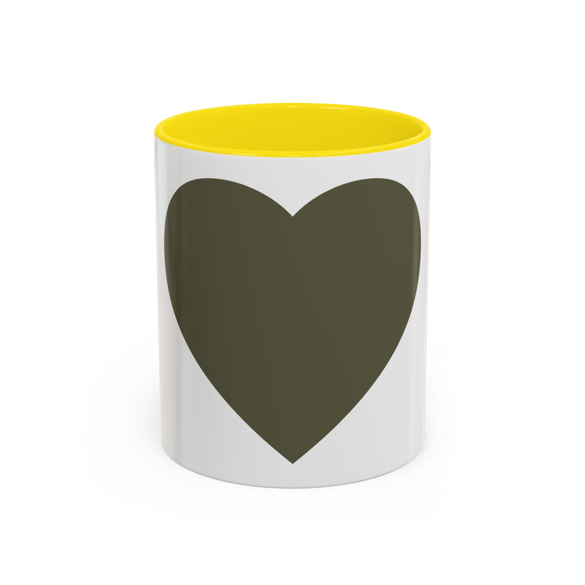Taza de café con asa e interior de color (11, 15 oz)