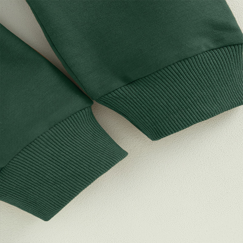 Conjunto de Sudadera de 2 Piezas para Bebé Niño, Top Estampado con Letras de Cuello Redondo y Pantalones Jogger con Cordón para Primavera y Otoño