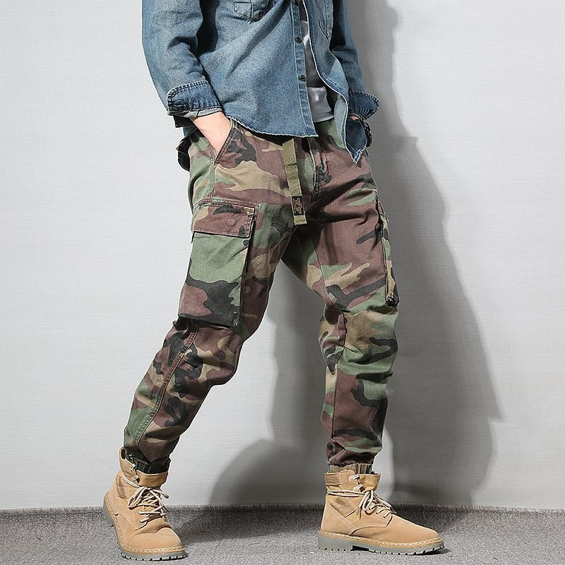Pantalones Cargo Multibolsillos Americanos de Moda para Hombre