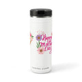 Vaso térmico con diseño floral del Día de la Madre | Popote de 24 oz