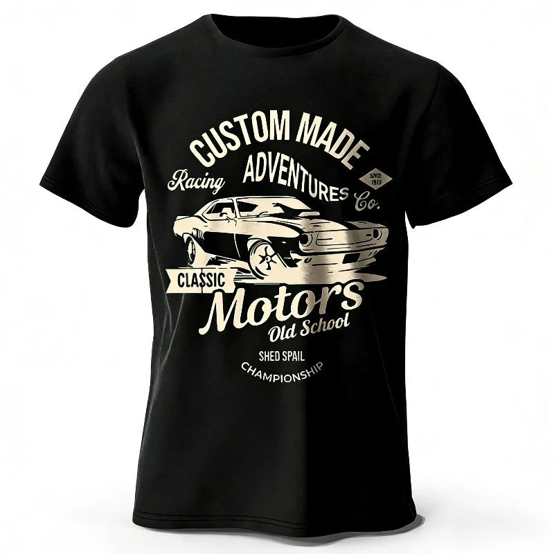 Men's T-Shirt 100% Cotton Oversized Hip Hop Streetwear  Vintage Breathable Fabric Outdoor Fitness Simple Stylish Summer Tops