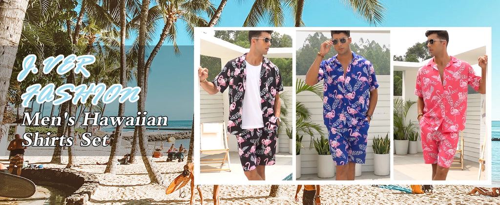 2024 Summer Men's Temperament Shirt Set Men's Hawaii Vacation Short Sleeve Top Drawstring Shorts 2 Pcs Boutique Party Dresses