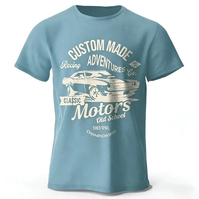 Men's T-Shirt 100% Cotton Oversized Hip Hop Streetwear  Vintage Breathable Fabric Outdoor Fitness Simple Stylish Summer Tops