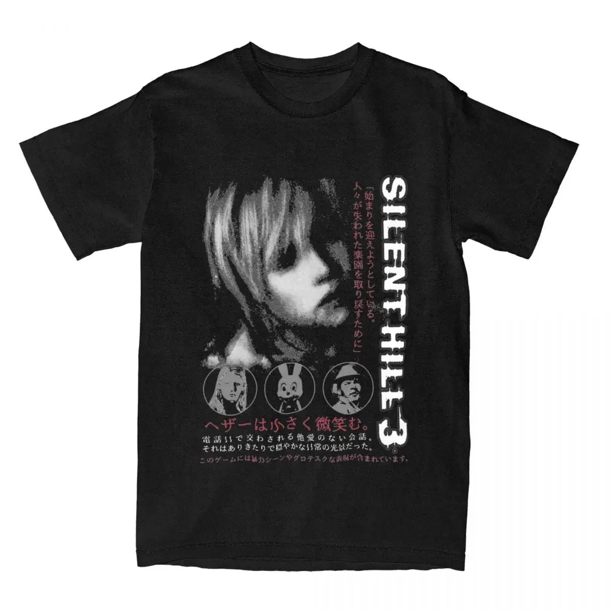 Horror Game Silent Hill 3 Mens T Shirt Fun Tee Shirt Short Sleeve O-Neck Women TShirt Cotton Vintage Casual Large Size Tops
