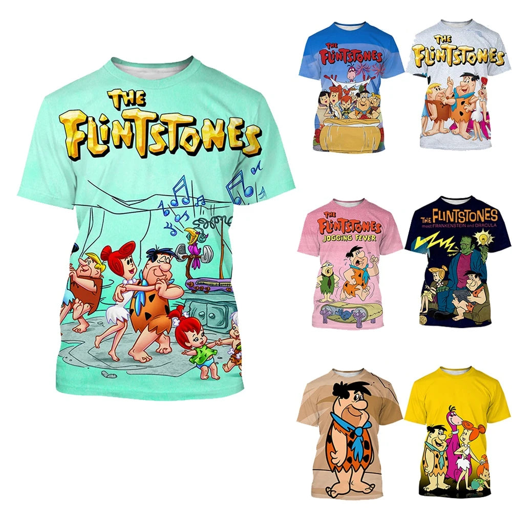 Summer fashion trend novel 3D printed printed T-shirt funny cartoon Harajuku casual comfortable short sleeved T-shirt
