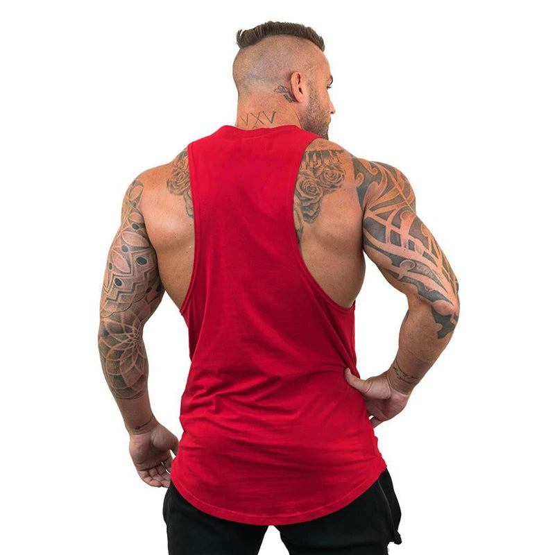 PUSH YOUR LIMITS NO PAIN NO GAIN Gym Vest Mens Bodybuilding Tank Tops Summer Cotton Fitness Sleeveless Shirt Workout Clothing