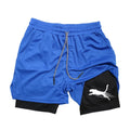 Summer 2026 Men's Gym Fitness Workout Shorts Quick-drying Two-in-one Sports Compression Double-layer Shorts Casual Daily M-3XL