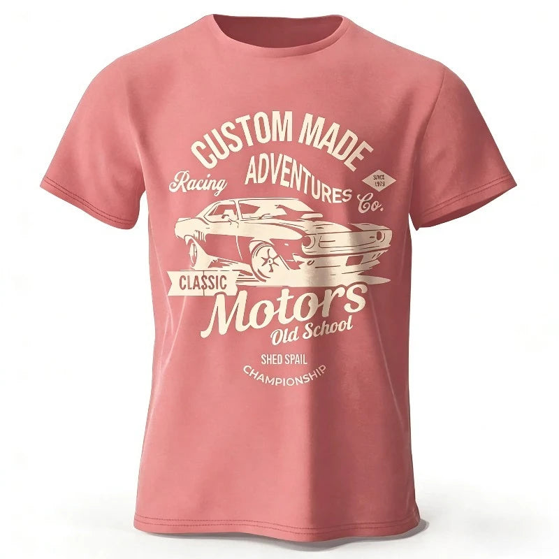 Men's T-Shirt 100% Cotton Oversized Hip Hop Streetwear  Vintage Breathable Fabric Outdoor Fitness Simple Stylish Summer Tops