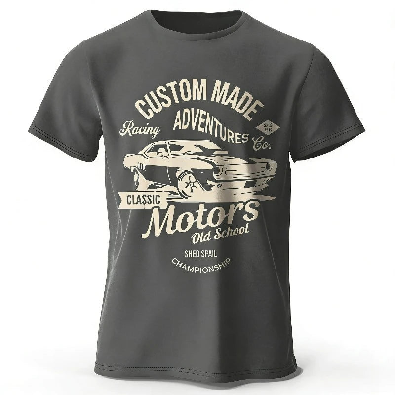 Men's T-Shirt 100% Cotton Oversized Hip Hop Streetwear  Vintage Breathable Fabric Outdoor Fitness Simple Stylish Summer Tops
