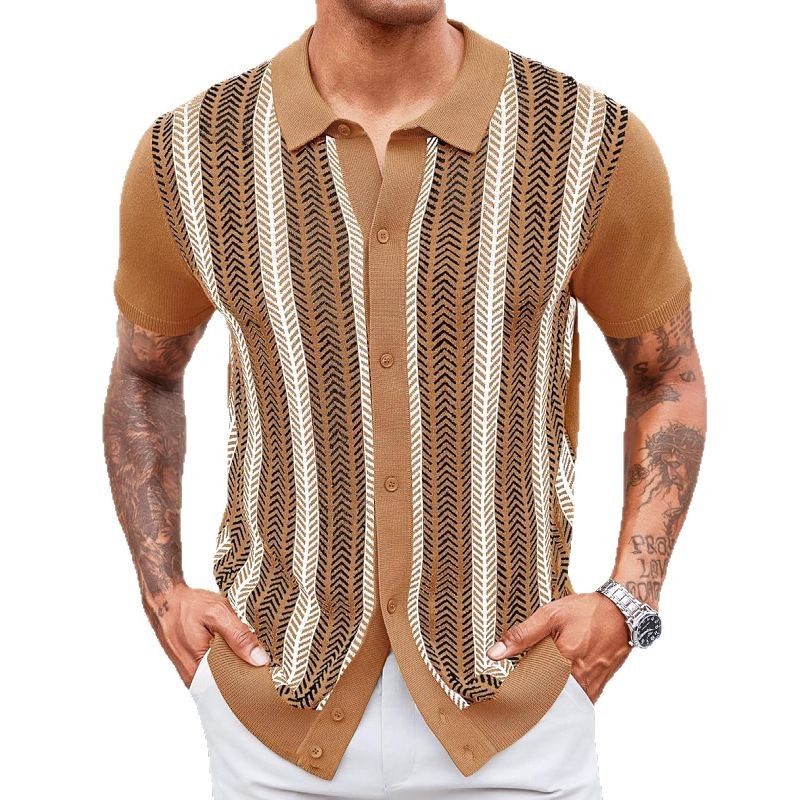 Suéter Jacquard Rayado Informal para Hombre