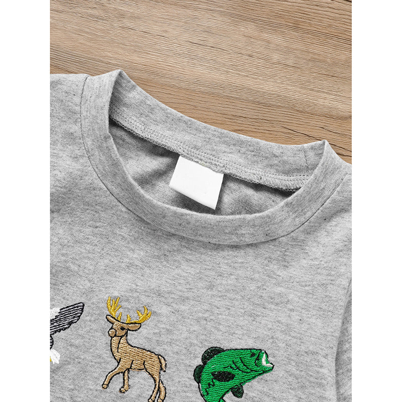 Conjuntos de ropa para bebé recién nacido niño, manga larga, estampado animal, pelele y gorro, 2 piezas, conjunto de ropa de otoño e invierno