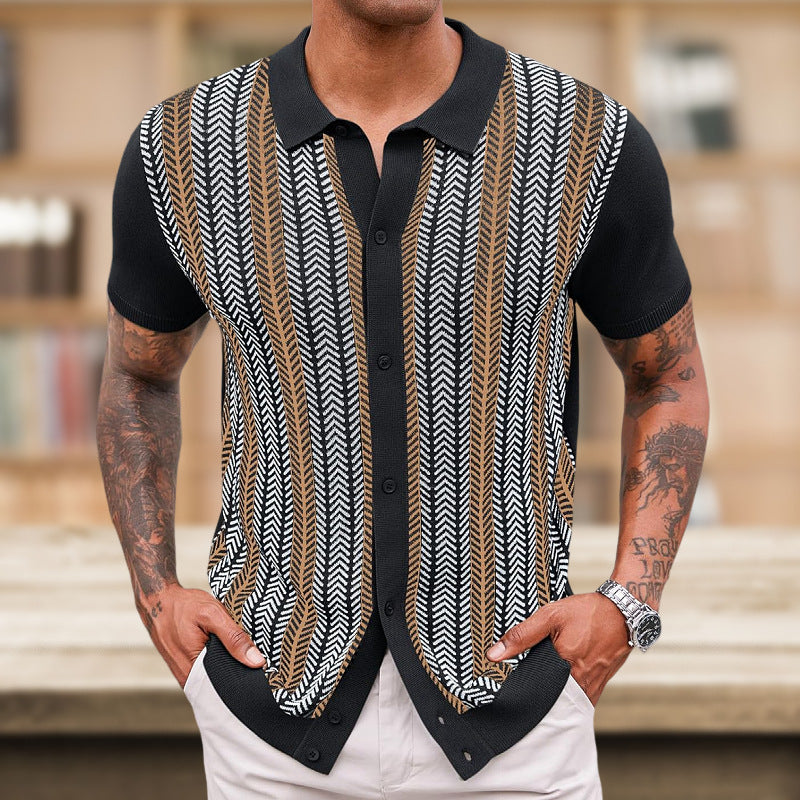 Suéter Jacquard Rayado Informal para Hombre