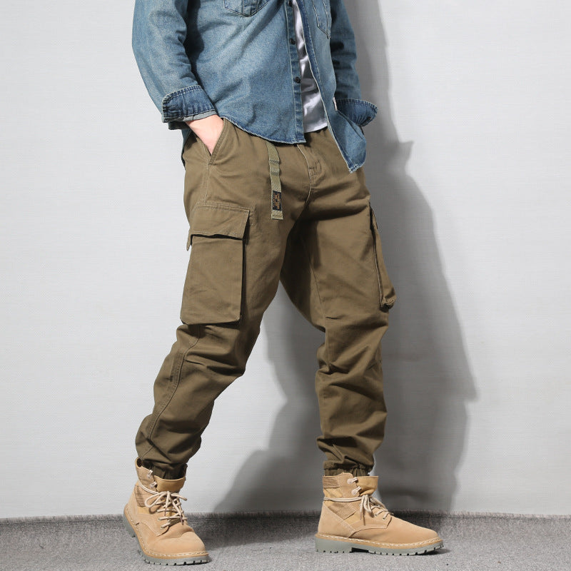 Pantalones Cargo Multibolsillos Americanos de Moda para Hombre
